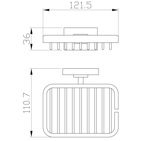 мыльница wonzon & woghand flat ww-9724 настенная, хром