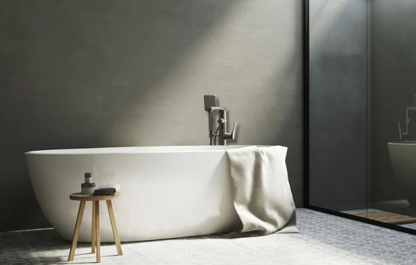 смеситель для ванны lemark bronx lm3744gm графит