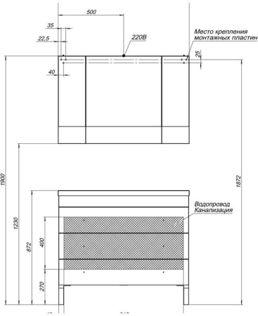 тумба под раковину aquanet верона 00178471 напольная, 3 ящика, 99.2x48 см, белый глянец