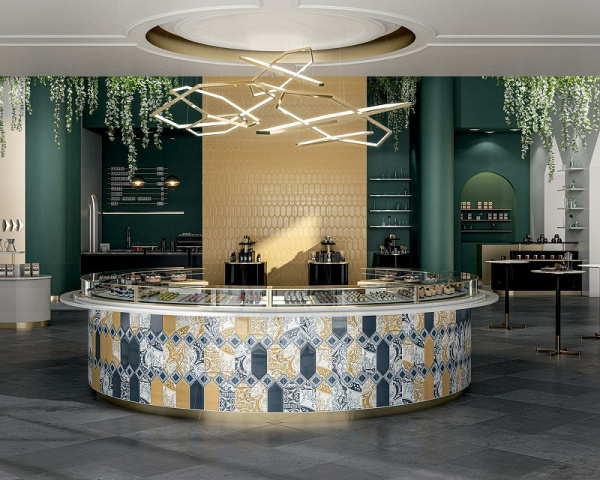 Керамическая плитка Kerama Marazzi Алмаш грань желтый глянцевый 35019 настенная 14х34 см