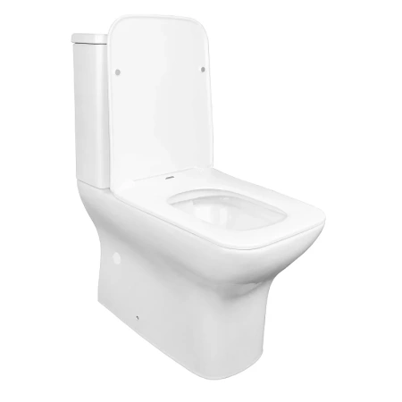 унитаз компакт azario fresco az-8302 напольный, безободковый, с бачком и сиденьем микролифт, 62х36х80 см, белый