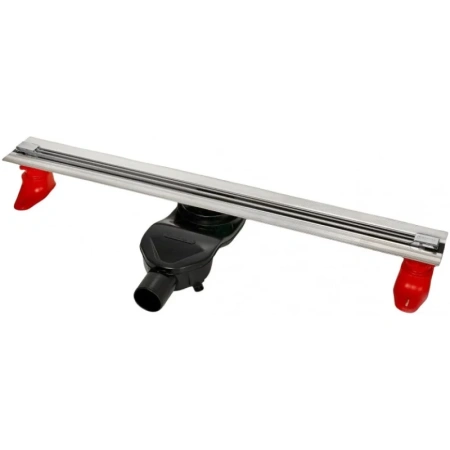 душевой лоток berges super slim 700 090153 с решеткой хром матовый