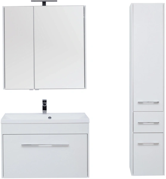 тумба под раковину aquanet августа 90 белая, 00210030