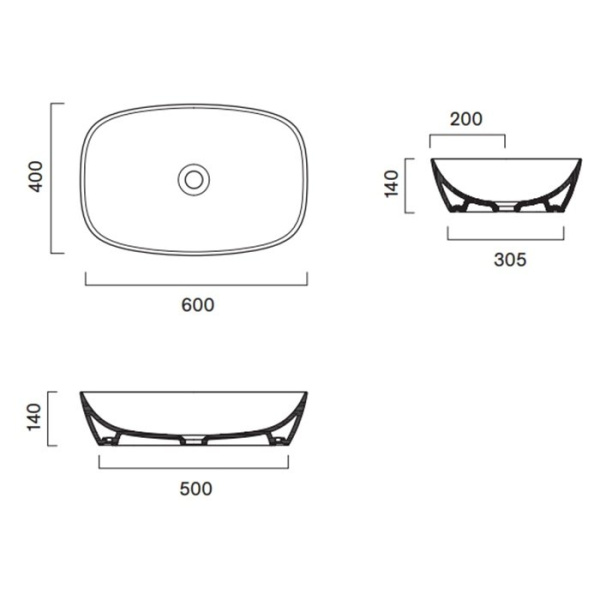 раковина catalano alvea 60 0622600032 tortora матовый
