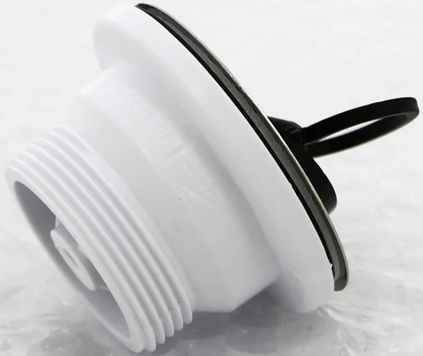 донный клапан mcalpine mrww1 для раковины, без перелива, с пробкой, хром/белый