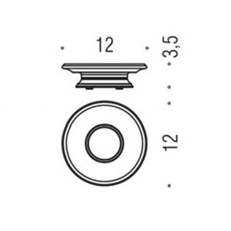 мыльница настольная colombo design positano b3640.cr-van, хром|матовое стекло