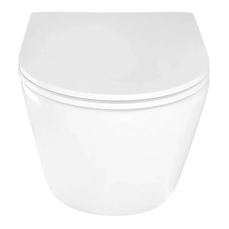 унитаз azario uno az-2380 подвесной, безободковый, с сиденьем микролифт, 48.5x36.5x36.5 см, белый