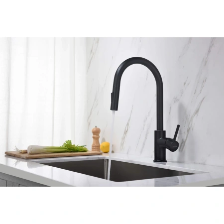 смеситель для кухни aquatek европа aq1384mb черный матовый