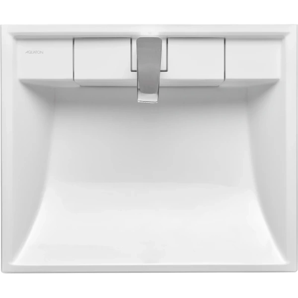 раковина акватон рейн 1a72103krw010 над стиральной машиной, 60x50 см, белая