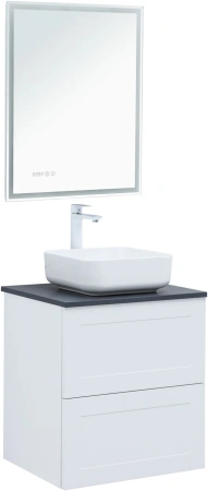 тумба под раковину aquanet терра 00313232 58.8x49 см, белый матовый