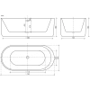 акриловая ванна sancos fiori 170x80 fb04 без гидромассажа