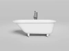 ванна из искусственного камня salini ornella kit 102421m 170x75х60 см s-stone, белый матовый