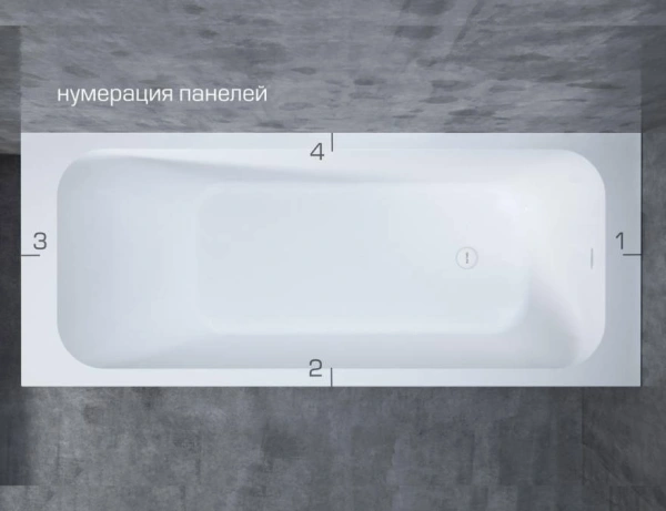 ванна из искусственного камня salini orlando 170x70 102111m, поверхность матовая