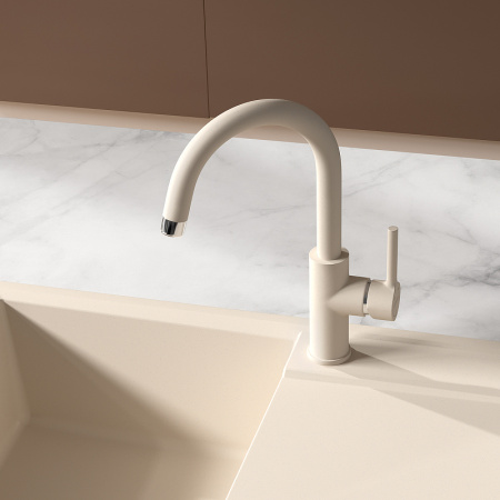 смеситель для кухни lemark comfort lm3073pgs серый шелк