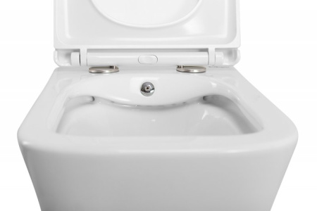 унитаз биде подвесной belbagno due bb3103chr-bs/sc, с сиденьем микролифт, цвет белый