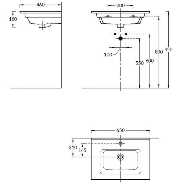 раковина kerama marazzi piano 65 pi.wb.65 белая глянцевая