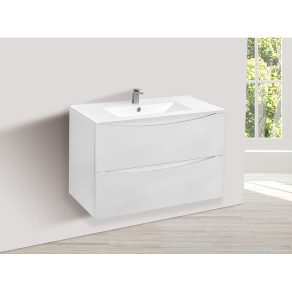 тумба белый глянец 80,7 см vincea mia vmc-2mc800gw