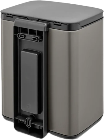 мусорное ведро brabantia bo 222924 7 л, платиновое