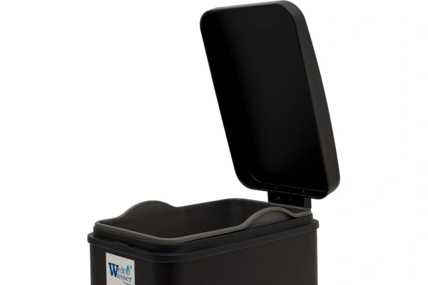 Мусорное ведро Weltwasser WW Tober BL 8L с педалью черный/хром матовый