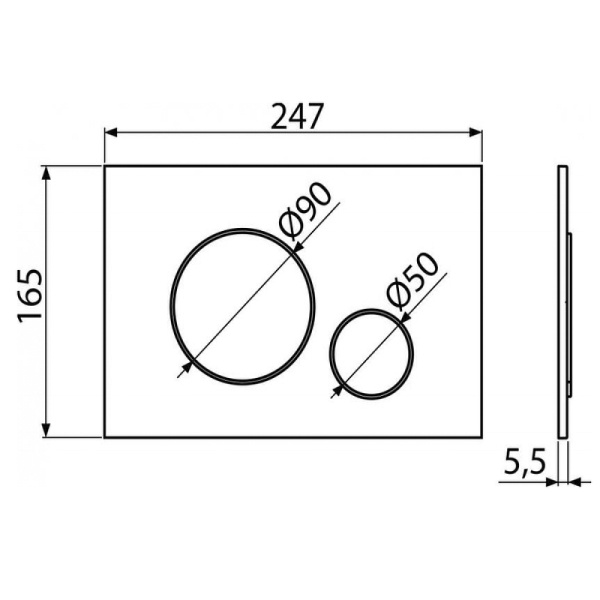 кнопка для инсталляции alcaplast thin m675 золотая