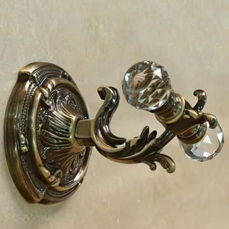 крючок для полотенца art&max barocco crystal am-1784-br-c бронза