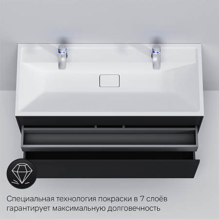 тумба под раковину am.pm inspire 2.0 m50afhx1203gm подвесная 120 см, 3 ящика, цвет графит, матовый