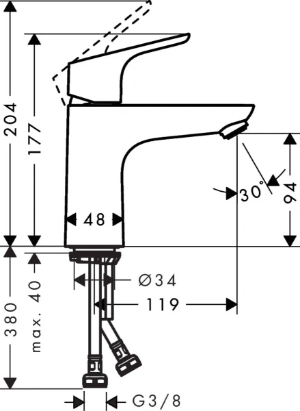 комплект смесителей hansgrohe focus e2 31940000 + 31517000