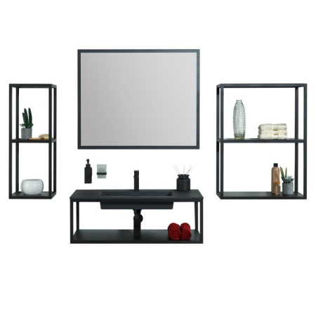 вставка для подвесной металлической полки cezares cadro-60/30-mens-nero