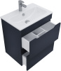 тумба под раковину aquanet практика 00330458 2 ящика, 57,8x38,9 см, маренго
