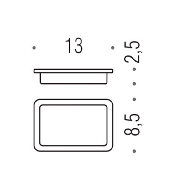 Мыльница из матового стекла Colombo Design Basic Q B3751-VAN, без держателя