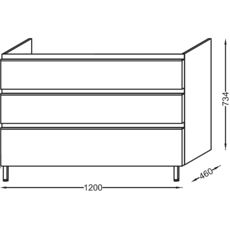 тумба аквамарин матовый 120 см jacob delafon vox eb2041-ra-m43