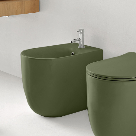 биде напольное kerasan nolita 532011 цвет: verde muschio