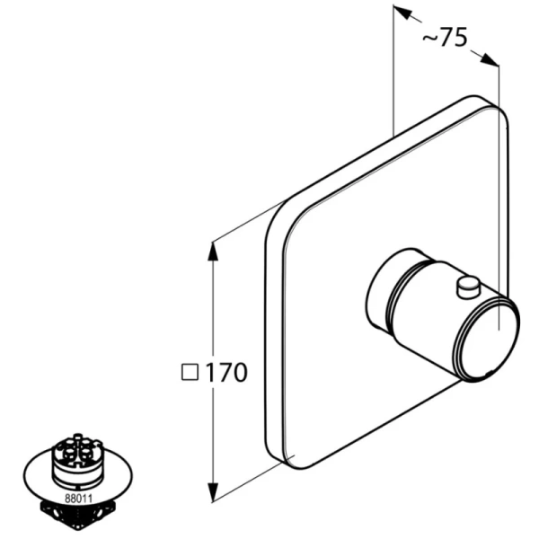 центральный термостат kludi e2 497290575 центральный термостат kludi e2 497290575