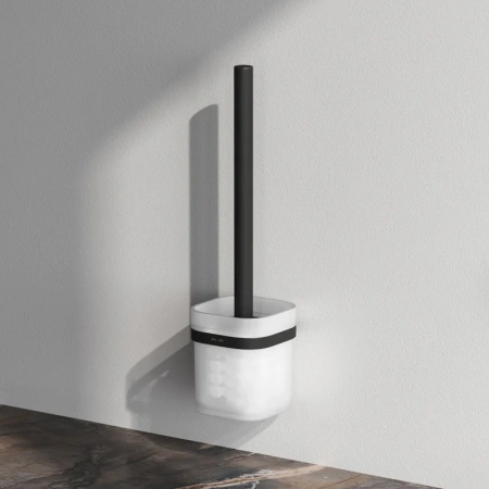 ёршик для унитаза am.pm func a8f33322 настеный, черный матовый