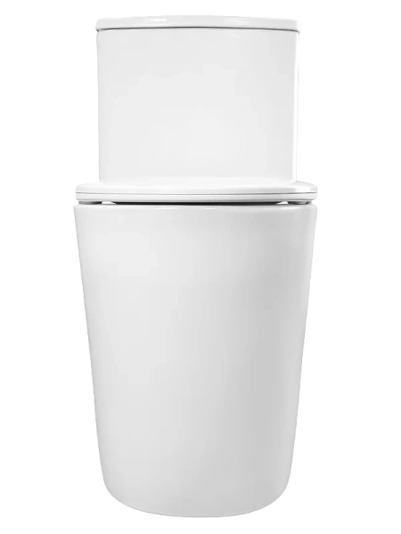 унитаз моноблок azario ansa az-2301 напольный, безободковый, горизонтальный слив, с сиденьем микролифт, 69.5x38.5x77.5 см, белый