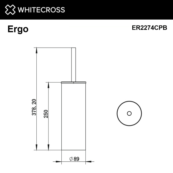 Ершик для унитаза Whitecross Ergo ER2274CPB напольный, брашированная медь