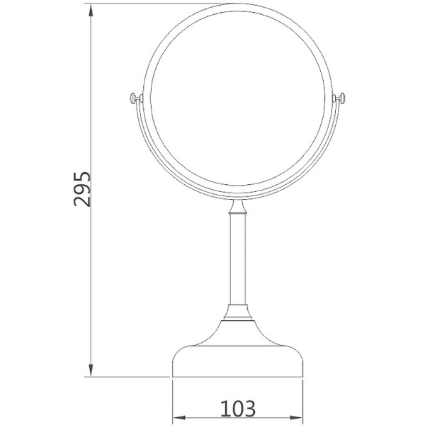Косметическое зеркало Haiba HB6206 цвет хром