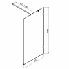 душевая стенка am.pm x-joy w94wi-100-f1-mte, 100 см, со свободным входом, профиль хром матовый, стекло прозрачное