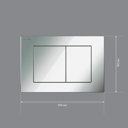 клавиша смыва для инсталляции am.pm primefit i090251, цвет хром глянцевый