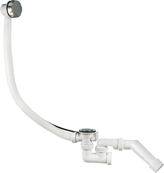 Слив-перелив для ванны Virplast Универсал 30975117 50 мм, полуавтомат, хром