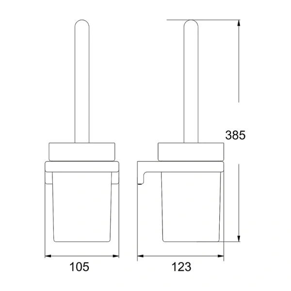 Ёршик для унитаза Rose RG1800T пепельный