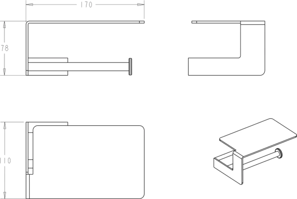 Держатель туалетной бумаги Boheme Q 10941-MG Matt Gold
