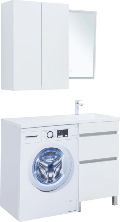 тумба под раковину aquanet вега 00329123 110.5x48 см, белый глянец тумба под раковину aquanet вега 00329123 110.5x48 см, белый глянец