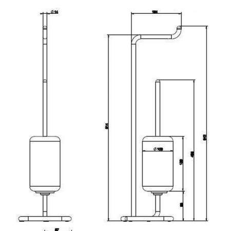 напольная стойка gessi goccia 38068#031