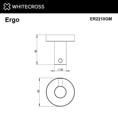 крючок whitecross ergo er2210gm оружейная сталь