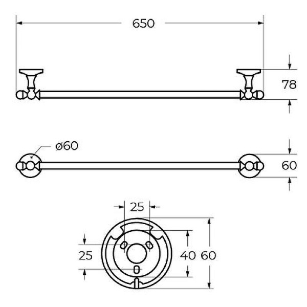 Полотенцедержатель Art&Max Antic Crystal AM-E-2624SJ Бронза