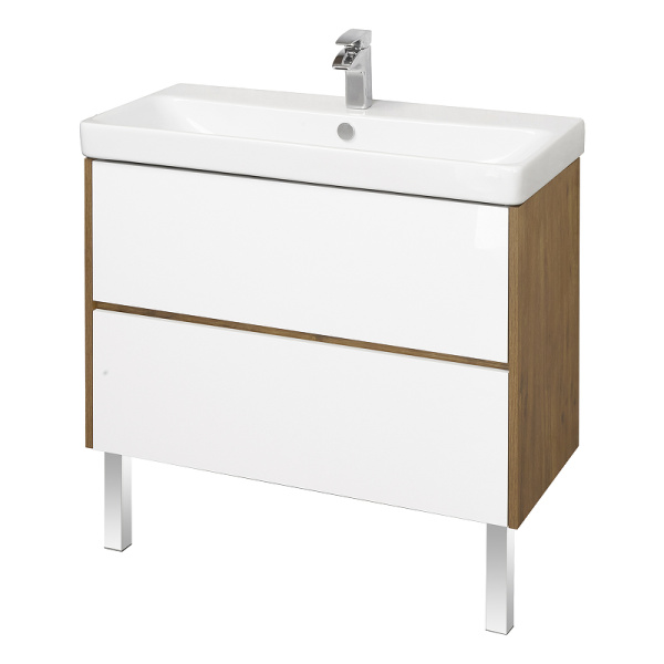 тумба под раковину акватон сканди 90 1a251901sdz90 подвесная, белый дуб рустикальный
