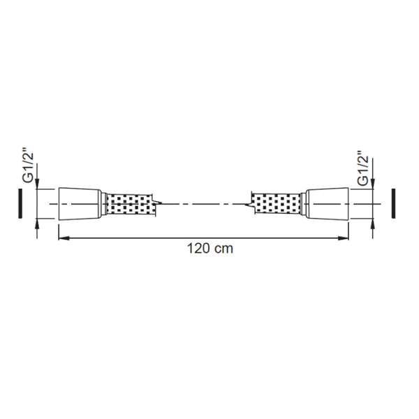 шланг для душа 1200 мм fima carlo frattini wellness f2128/120cr, цвет хром