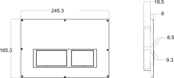 кнопка смыва arrow ahm003a для инсталляции, хром