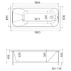 Акриловая ванна Jacob Delafon Trocadero E6D355RU-00 180x80 см, белый